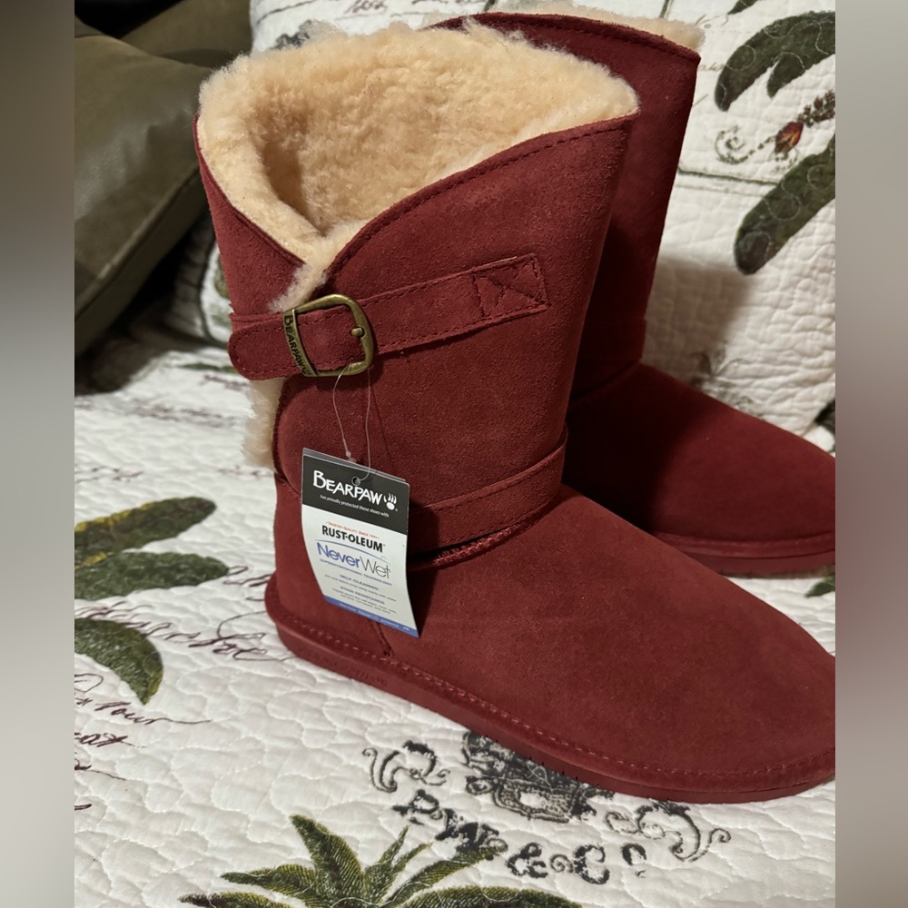 Bearpaw boots Annie Redwood size Women’s 10 NWT